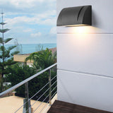 Modern Black Outdoor LED Wall Sconce Waterproof Exterior Light for Garden and Patio