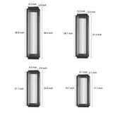 Modern Black Outdoor LED Wall Sconce Waterproof Rectangular Strip Light for Porch and Garden