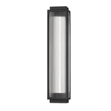 Modern Black Outdoor LED Wall Sconce Waterproof Rectangular Strip Light for Porch and Garden