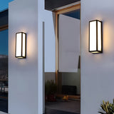 Modern Black Outdoor LED Wall Sconce with Motion Sensor IP65 Waterproof Lighting for Porch Garden