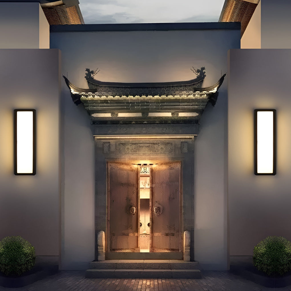 Modern Black Outdoor LED Wall Sconce with Motion Sensor IP65 Waterproof Lighting for Porch Garden