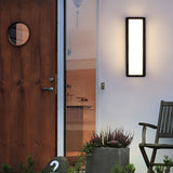 Modern Black Outdoor LED Wall Sconce with Motion Sensor IP65 Waterproof Lighting for Porch Garden