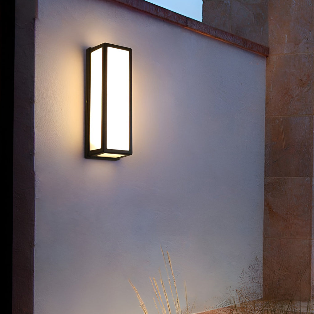 Modern Black Outdoor LED Wall Sconce with Motion Sensor IP65 Waterproof Lighting for Porch Garden