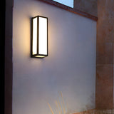 Modern Black Outdoor LED Wall Sconce with Motion Sensor IP65 Waterproof Lighting for Porch Garden