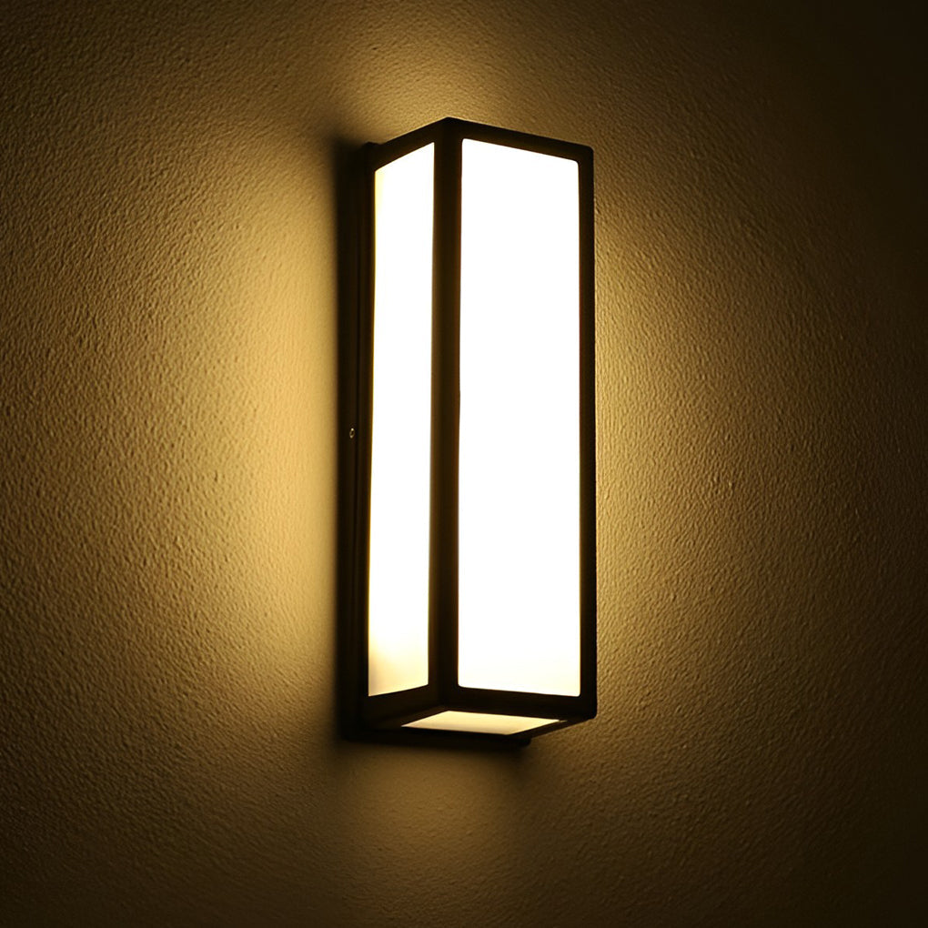 Modern Black Outdoor LED Wall Sconce with Motion Sensor IP65 Waterproof Lighting for Porch Garden