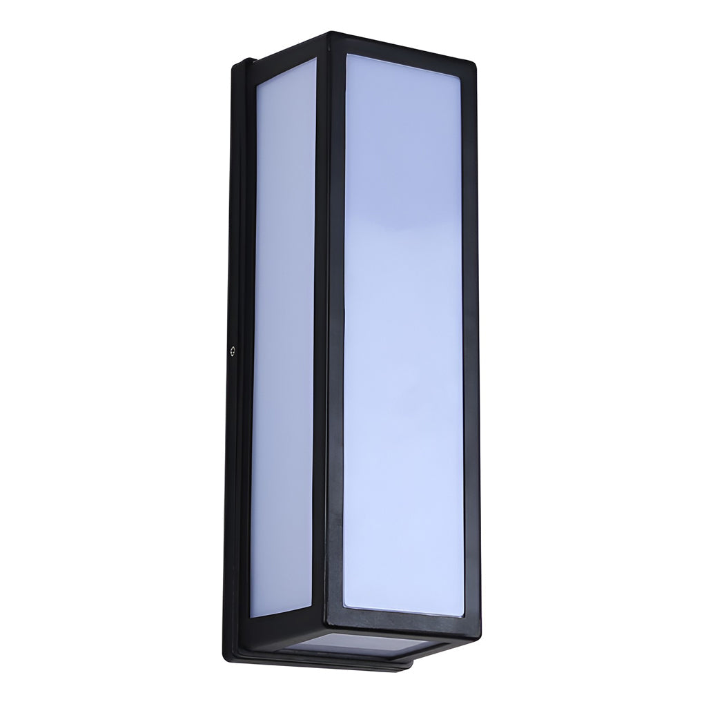 Modern Black Outdoor LED Wall Sconce with Motion Sensor IP65 Waterproof Lighting for Porch Garden