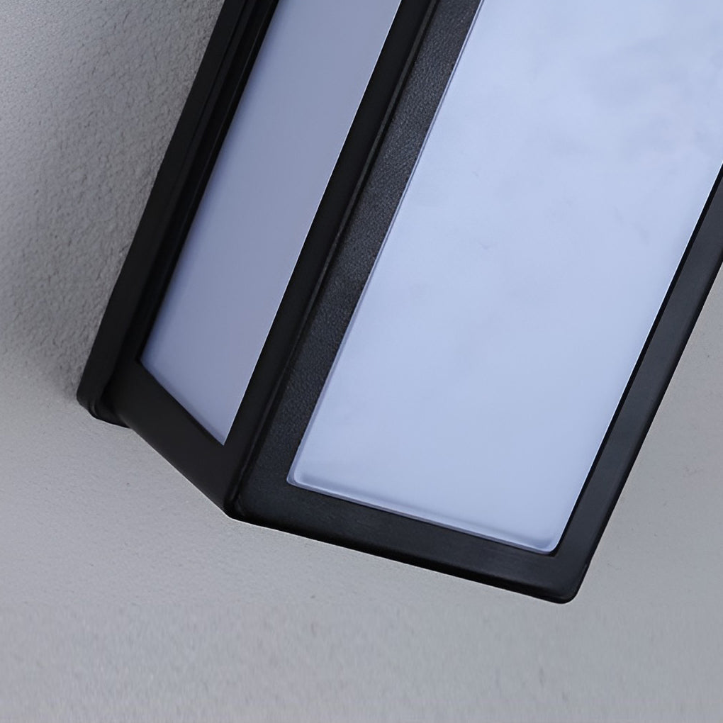 Modern Black Outdoor LED Wall Sconce with Motion Sensor IP65 Waterproof Lighting for Porch Garden
