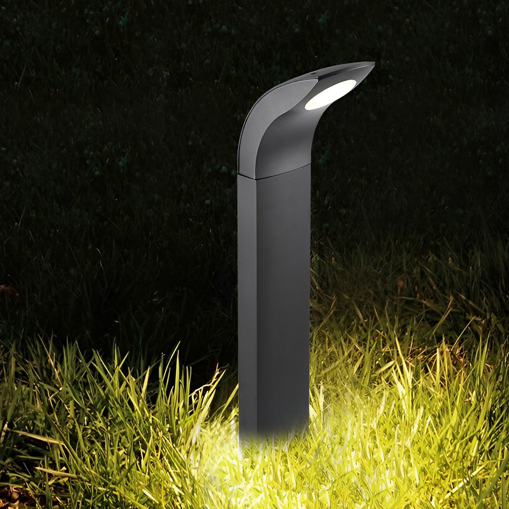 Modern Black Outdoor Pathway Lights Waterproof IP65 COB LED Garden Landscape Bollard Lighting