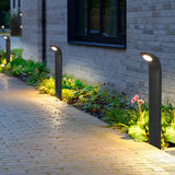 Modern Black Outdoor Pathway Lights Waterproof IP65 COB LED Garden Landscape Bollard Lighting