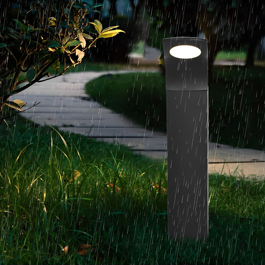 Modern Black Outdoor Pathway Lights Waterproof IP65 COB LED Garden Landscape Bollard Lighting