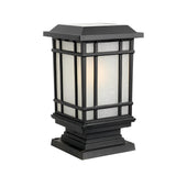 Modern Black Outdoor Solar Fence Post Lights Waterproof 3 Color Step Dimming Exterior Lamp