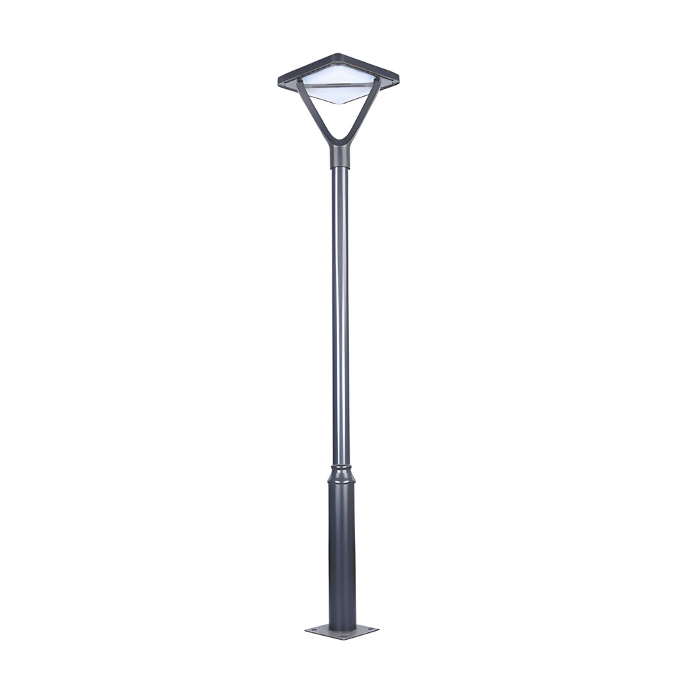 Modern Black Outdoor Solar Lamp Post Light Waterproof LED Street Lighting for Garden Path
