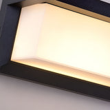 Modern Black Outdoor Solar Wall Sconce Rectangle Waterproof LED Induction Motion Sensor Security Light