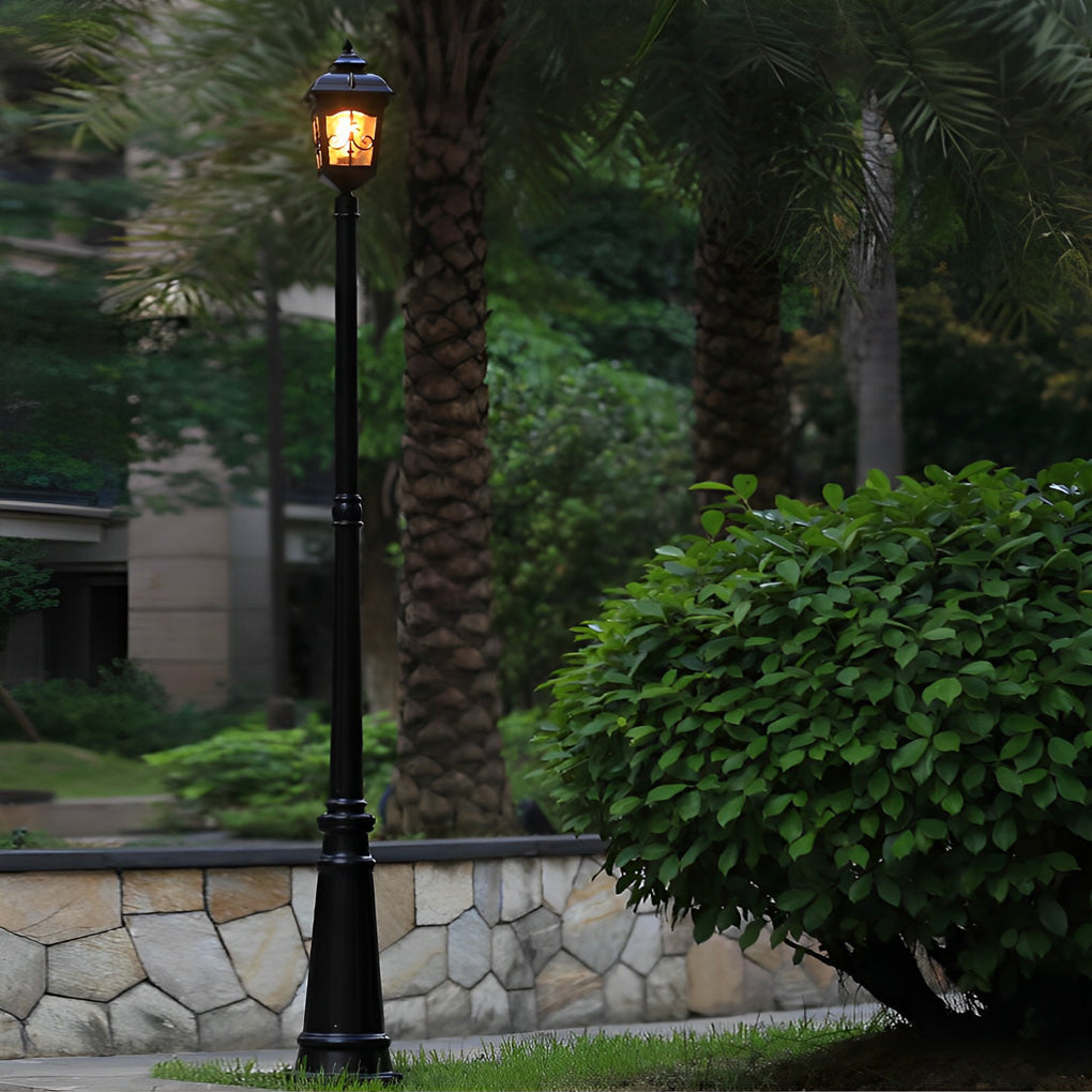 Modern Black Outdoor Street Light Waterproof LED Post Lamp for Garden and Lawn