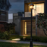 Modern Black Outdoor Street Light Waterproof LED Post Lamp for Garden and Lawn