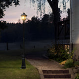 Modern Black Outdoor Street Light Waterproof LED Post Lamp for Garden and Lawn