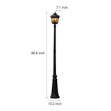Modern Black Outdoor Street Light Waterproof LED Post Lamp for Garden and Lawn