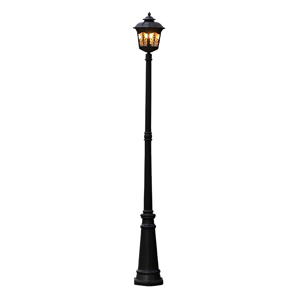Modern Black Outdoor Street Light Waterproof LED Post Lamp for Garden and Lawn