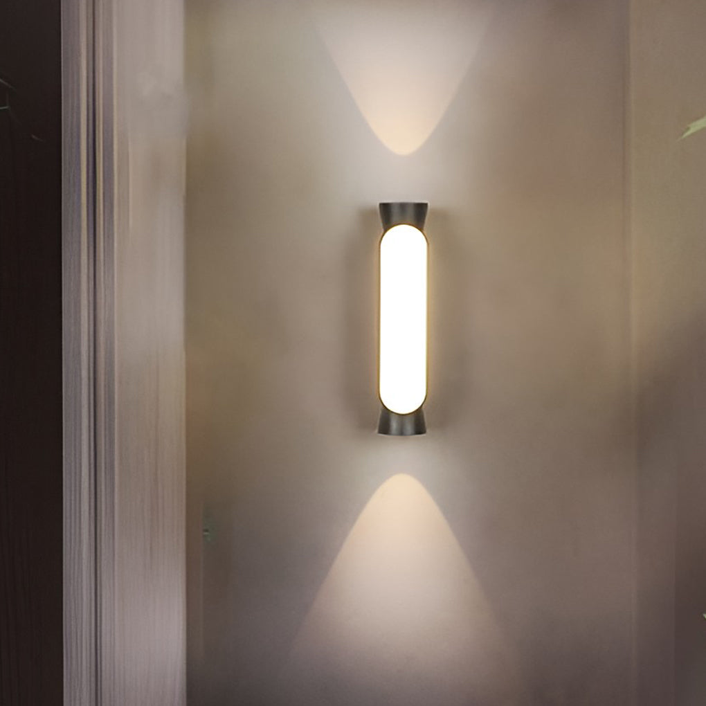 Modern Black Outdoor Wall Sconce IP65 Waterproof LED Up and Down Exterior Aluminum Light Fixture