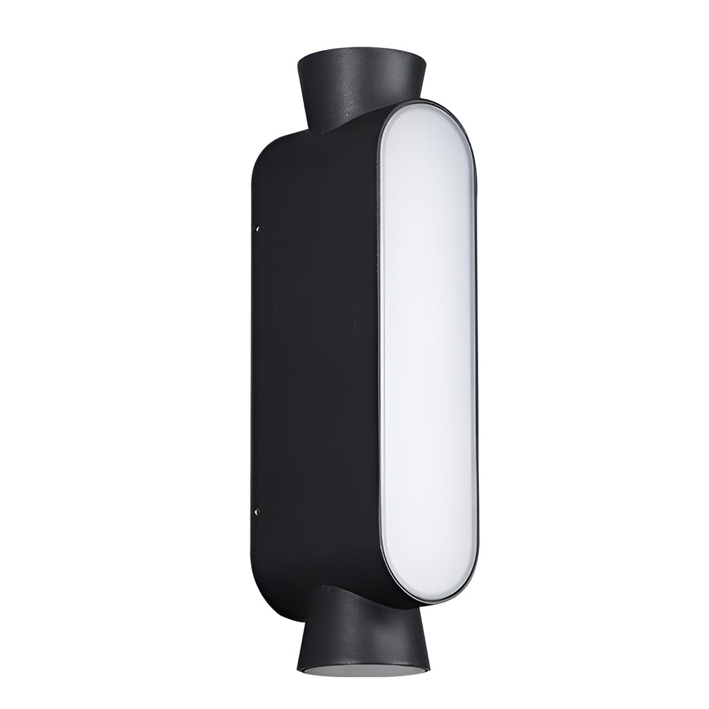 Modern Black Outdoor Wall Sconce IP65 Waterproof LED Up and Down Exterior Aluminum Light Fixture