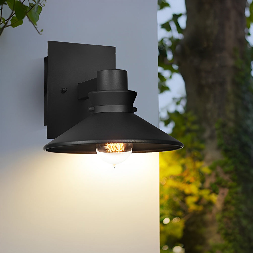 Modern Black Outdoor Wall Sconce Waterproof European Style Exterior Lighting Fixture