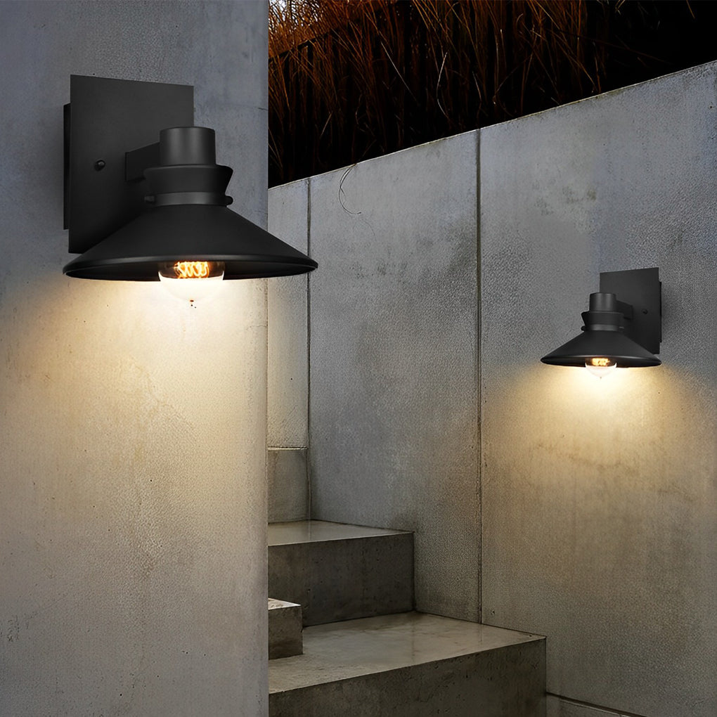Modern Black Outdoor Wall Sconce Waterproof European Style Exterior Lighting Fixture