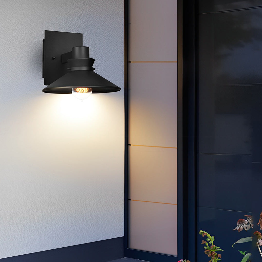 Modern Black Outdoor Wall Sconce Waterproof European Style Exterior Lighting Fixture