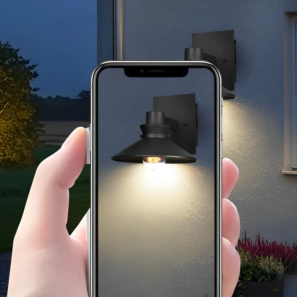 Modern Black Outdoor Wall Sconce Waterproof European Style Exterior Lighting Fixture
