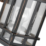 Modern Black Outdoor Wall Sconce with Bubble Glass Shade Waterproof Porch Lighting