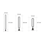 Modern Black Oval Ring LED Landscape Light Waterproof Solar Powered Outdoor Pathway Lamp