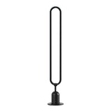 Modern Black Oval Ring LED Landscape Light Waterproof Solar Powered Outdoor Pathway Lamp