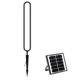 Modern Black Oval Ring LED Landscape Light Waterproof Solar Powered Outdoor Pathway Lamp