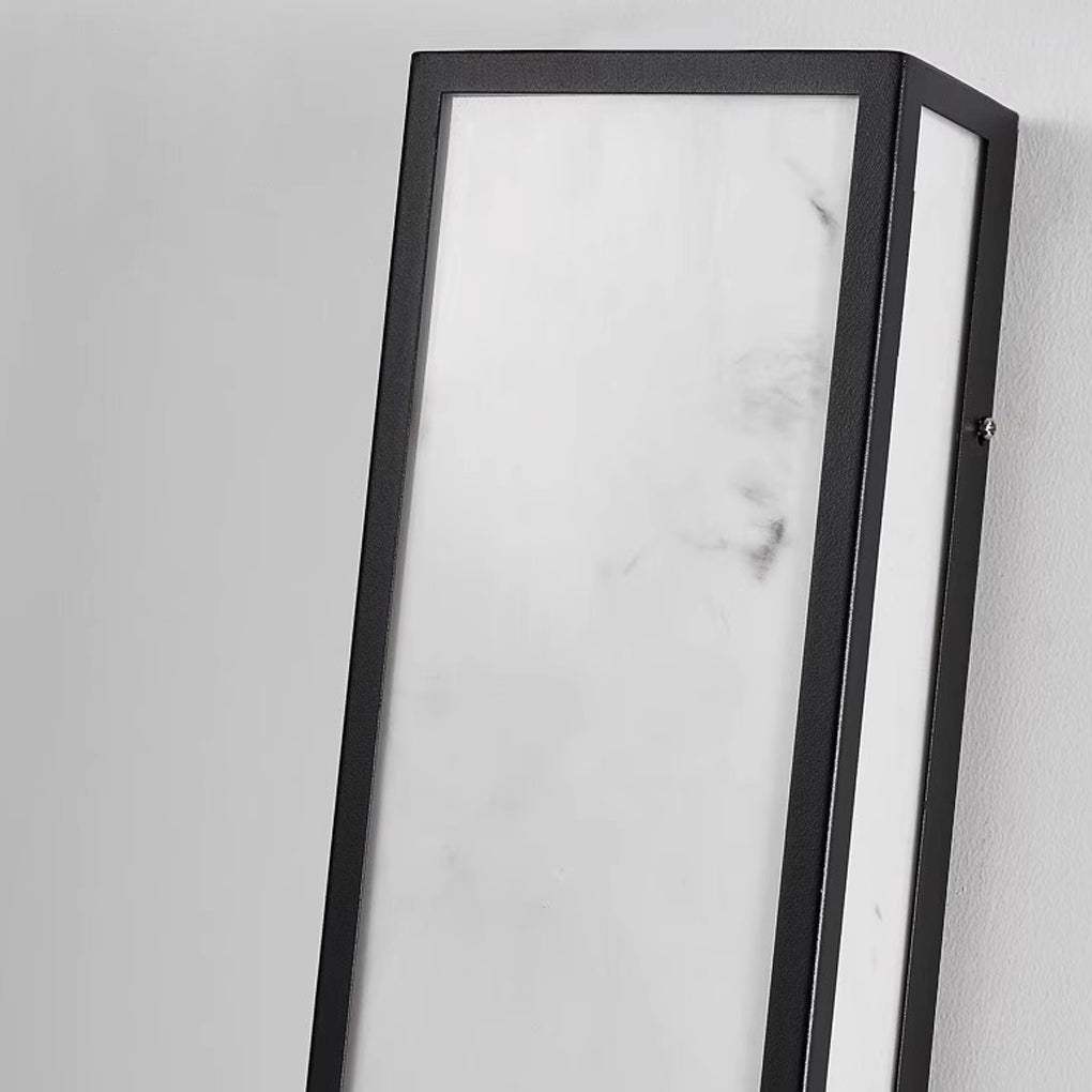 Modern Black Rectangular LED Outdoor Wall Sconce Waterproof IP65 Exterior Light for Porch and Villa