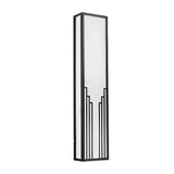 Modern Black Rectangular LED Outdoor Wall Sconce Waterproof IP65 Exterior Light for Porch and Villa