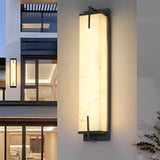 Modern Black Resin Outdoor LED Wall Sconce Waterproof Exterior Light for Balcony Garden