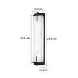 Modern Black Resin Outdoor LED Wall Sconce Waterproof Exterior Light for Balcony Garden
