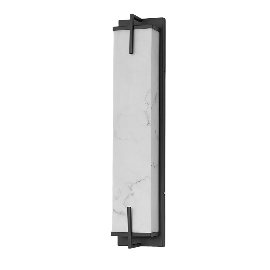 Modern Black Resin Outdoor LED Wall Sconce Waterproof Exterior Light for Balcony Garden