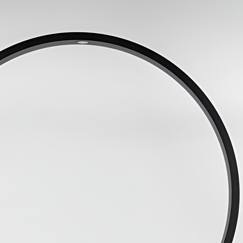 Modern Black Ring LED Landscape Pathway Lighting Waterproof Outdoor Circular Lawn Lamp