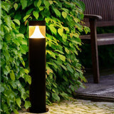 Modern Black Round Aluminum Outdoor Post Lamp Waterproof LED Landscape Light for Garden