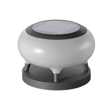 Modern Black Round Drum LED Solar Fence Post Lights Waterproof Outdoor Garden Deck Cap Lighting