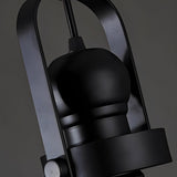 Modern Black Semicircular Glass Pendant Light Industrial Bowl Chandelier for Dining Room