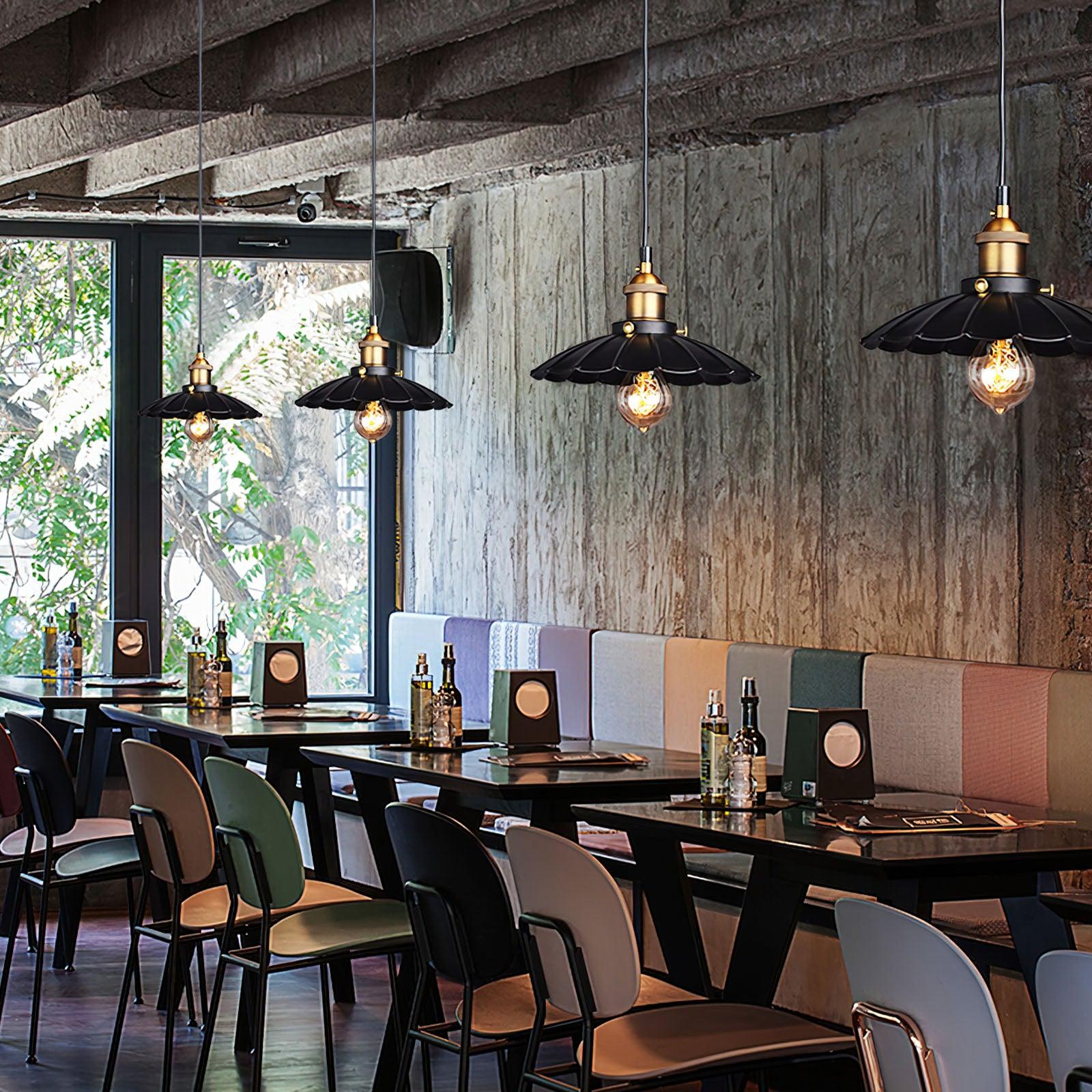 Modern Black Skirt Pendant Light Iron Hanging Lamp for Kitchen and Dining Room