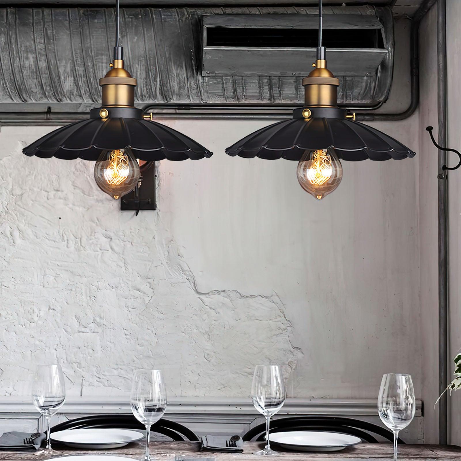 Modern Black Skirt Pendant Light Iron Hanging Lamp for Kitchen and Dining Room