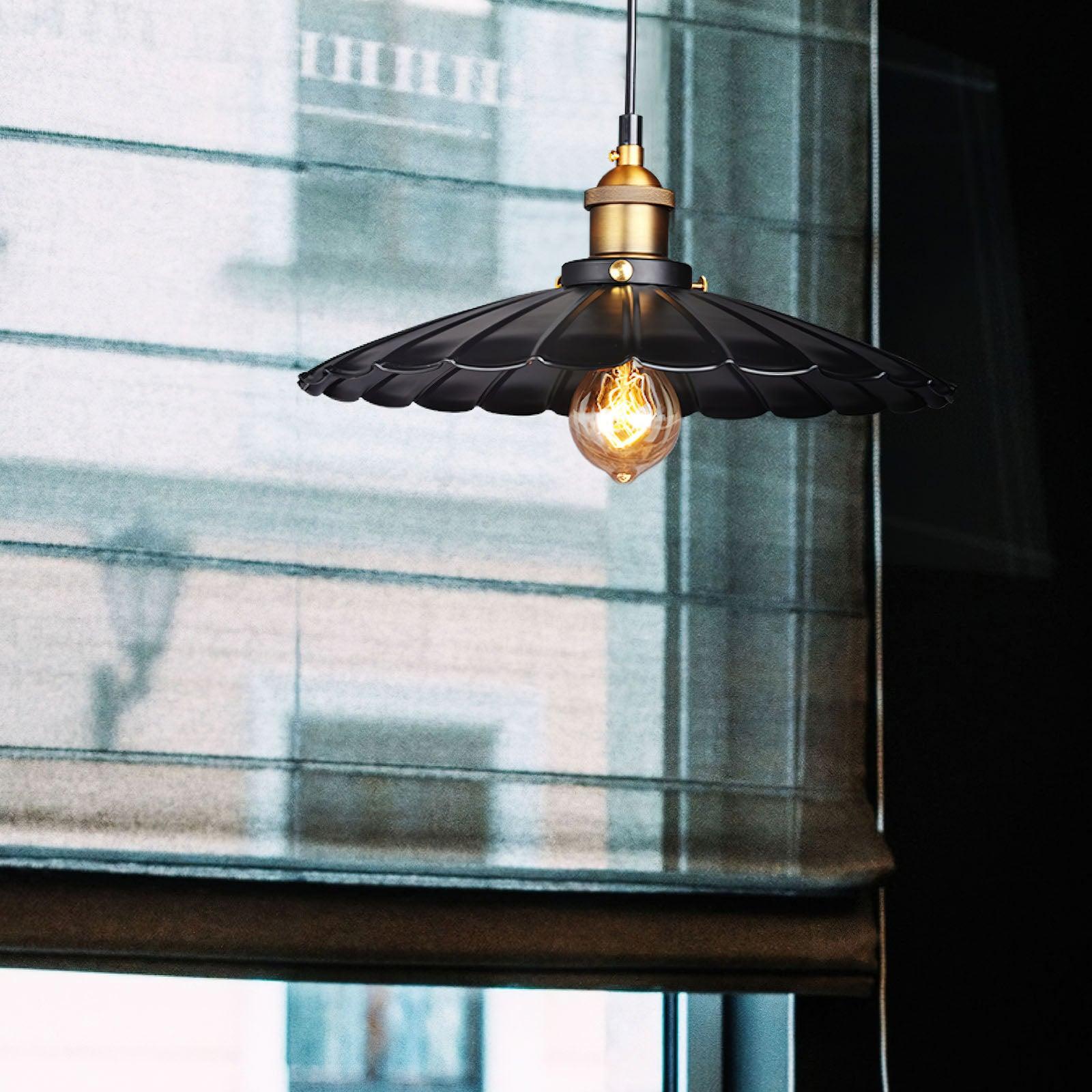 Modern Black Skirt Pendant Light Iron Hanging Lamp for Kitchen and Dining Room