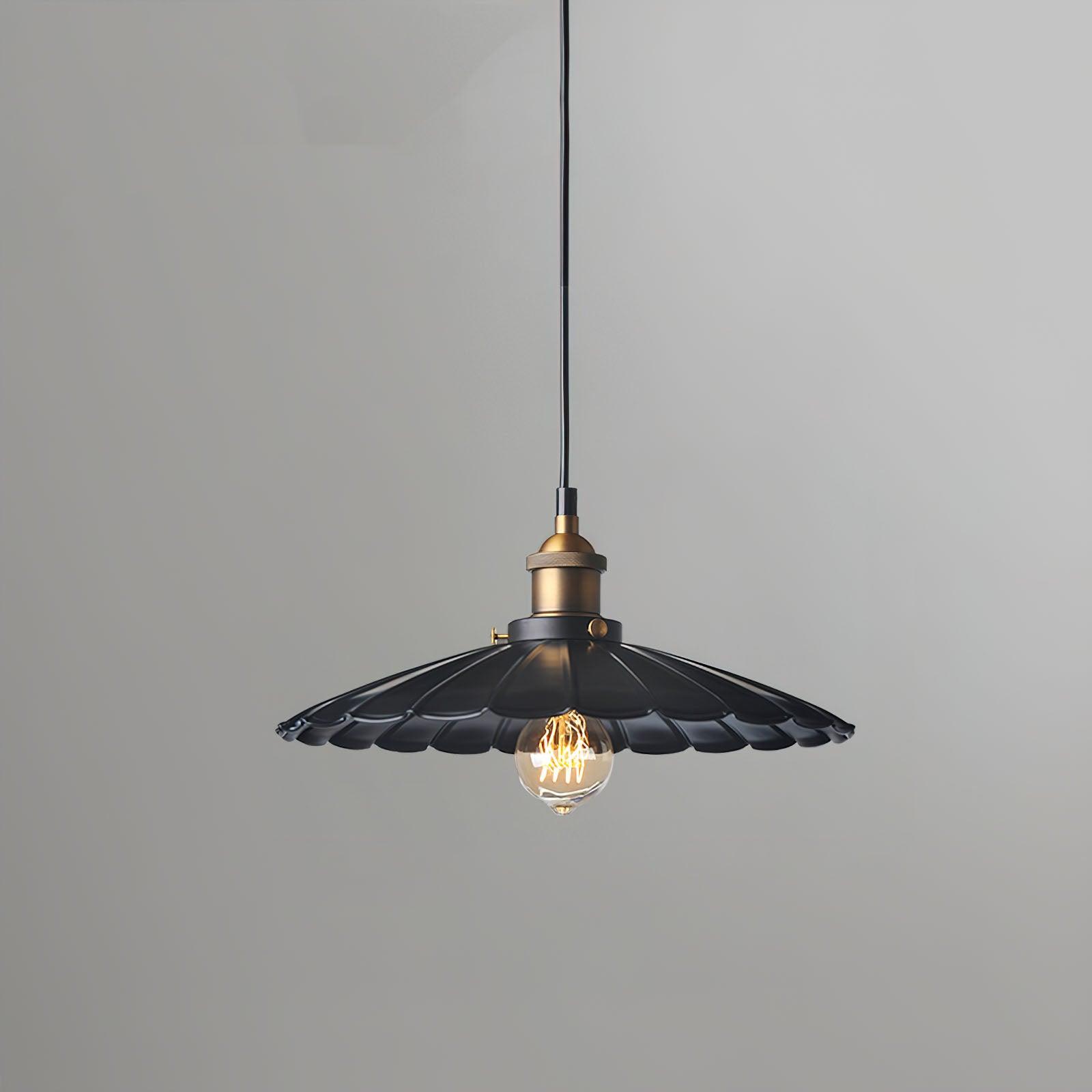 Modern Black Skirt Pendant Light Iron Hanging Lamp for Kitchen and Dining Room