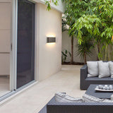 Modern Black Slim Outdoor LED Wall Sconce Waterproof Up Down Exterior Porch Light
