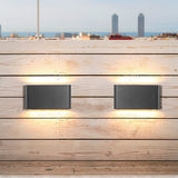 Modern Black Slim Outdoor LED Wall Sconce Waterproof Up Down Exterior Porch Light