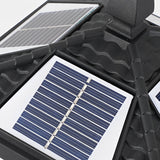 Modern Black Solar Fence Post Lights Waterproof Outdoor Garden Lantern with Remote Control Dimming