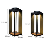 Modern Black Solar Lawn Lamp Waterproof LED Outdoor Floor Light for Garden Yard
