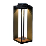 Modern Black Solar Lawn Lamp Waterproof LED Outdoor Floor Light for Garden Yard